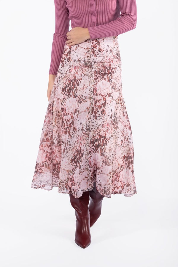 Calista Skirt (Pink Pattern) - Skirt - Yakira Bella