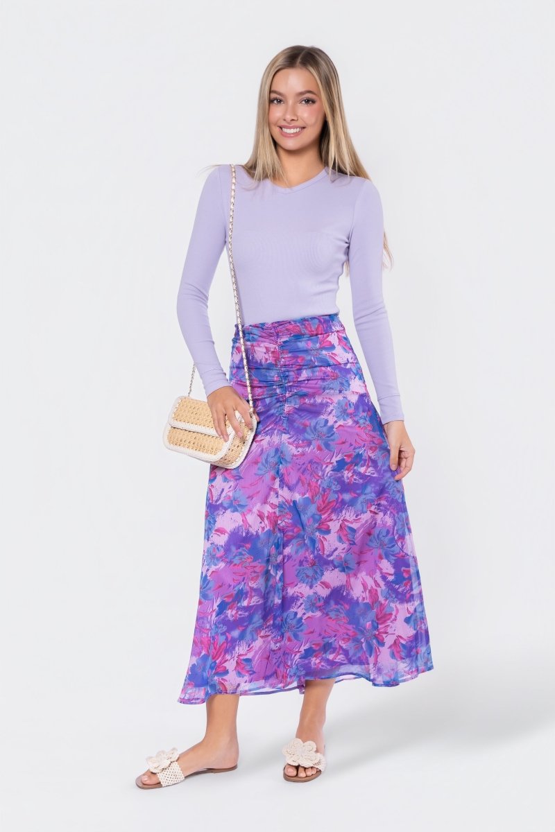Calista Skirt (Purple/Pink) - Skirt - Yakira Bella