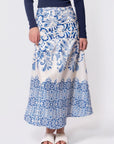 Calista Skirt (White/Blue) - Skirt - Yakira Bella