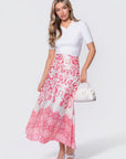 Calista Skirt (White/Pink) - Skirt - Yakira Bella