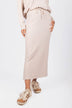 Callie Ribbed Skirt (Beige)