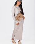 Callie Ribbed Skirt (Stone) - Skirt - Yakira Bella