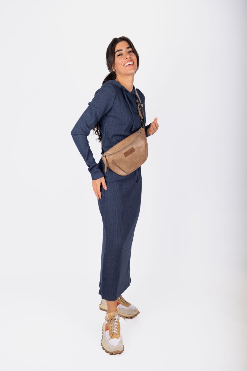 Callie Ribbed Top (Navy) - Top - Yakira Bella