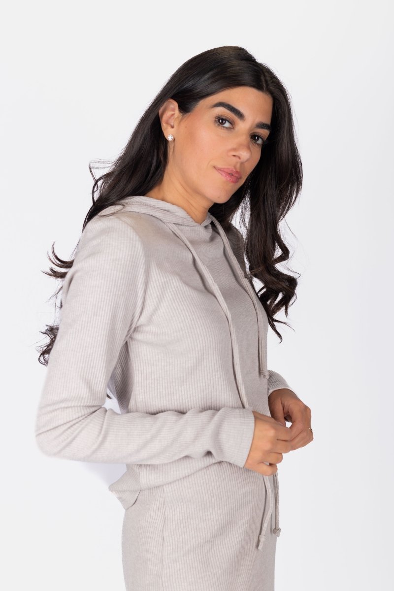 Callie Ribbed Top (Stone) - Top - Yakira Bella