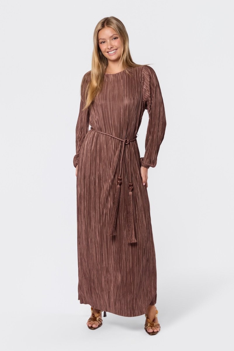 Camellia Dress (Brown) - Dress - Yakira Bella