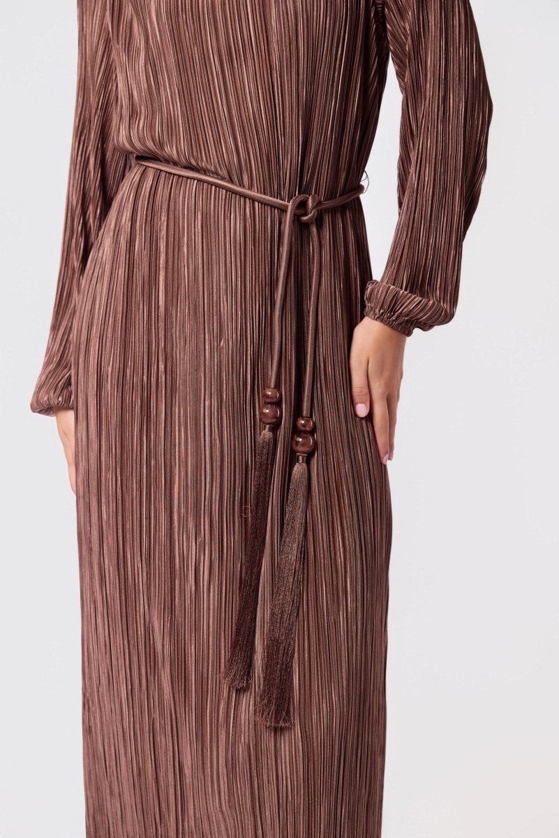 Camellia Dress (Brown) - Dress - Yakira Bella