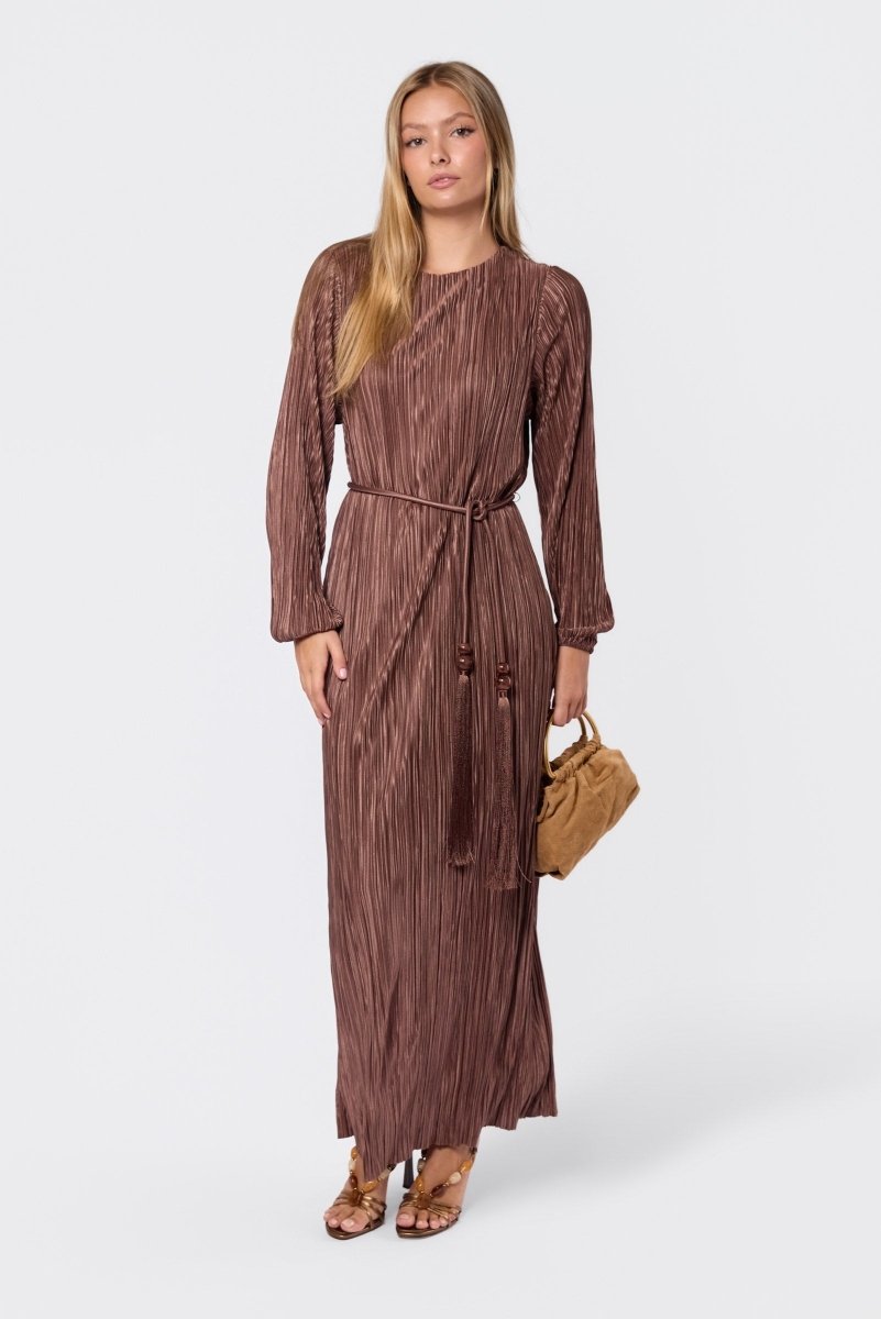 Camellia Dress (Brown) - Dress - Yakira Bella