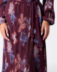 Camellia Dress (Burgundy Pattern) - Dress - Yakira Bella