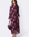 Camellia Dress (Burgundy Pattern) - Dress - Yakira Bella