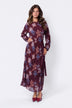 Camellia Dress (Burgundy Pattern)