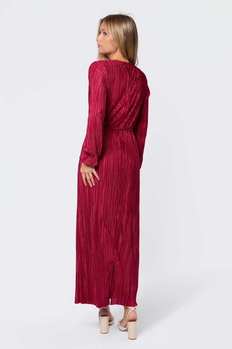 Camellia Dress (Wine) - Dress - Yakira Bella