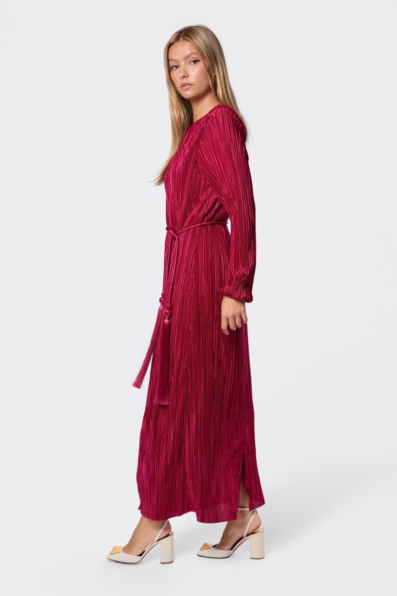 Camellia Dress (Wine) - Dress - Yakira Bella