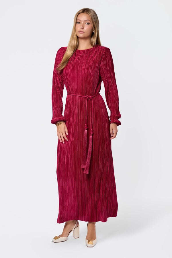 Camellia Dress (Wine) - Dress - Yakira Bella