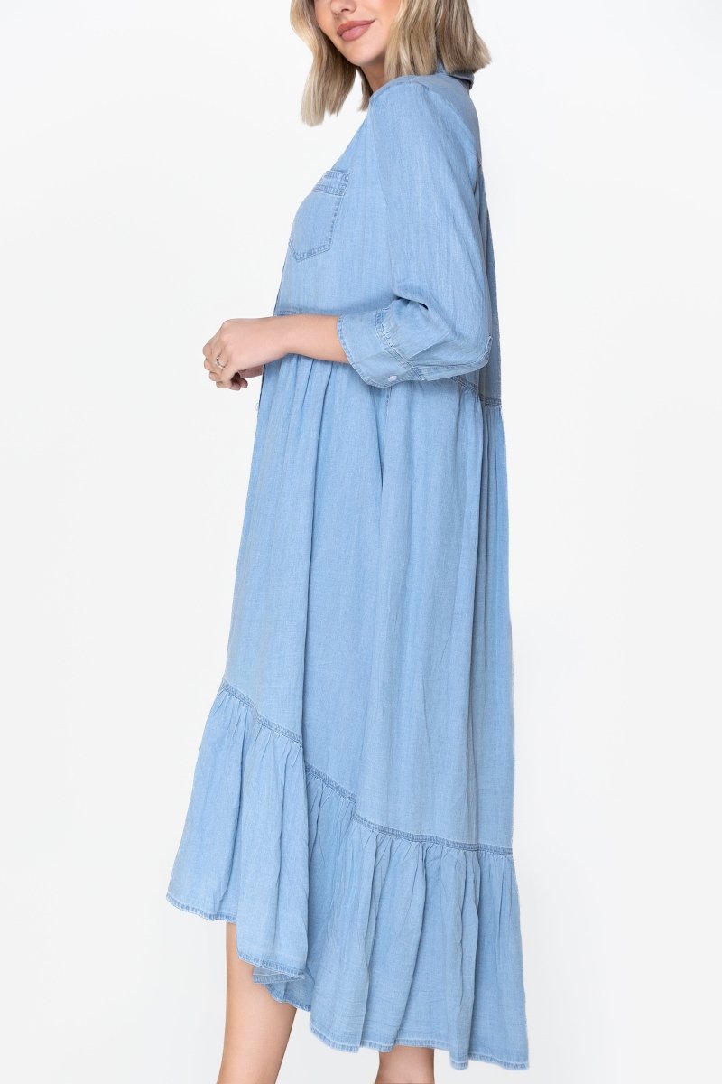 CAMILLE DRESS (CHAMBRAY) - Dress - Yakira Bella