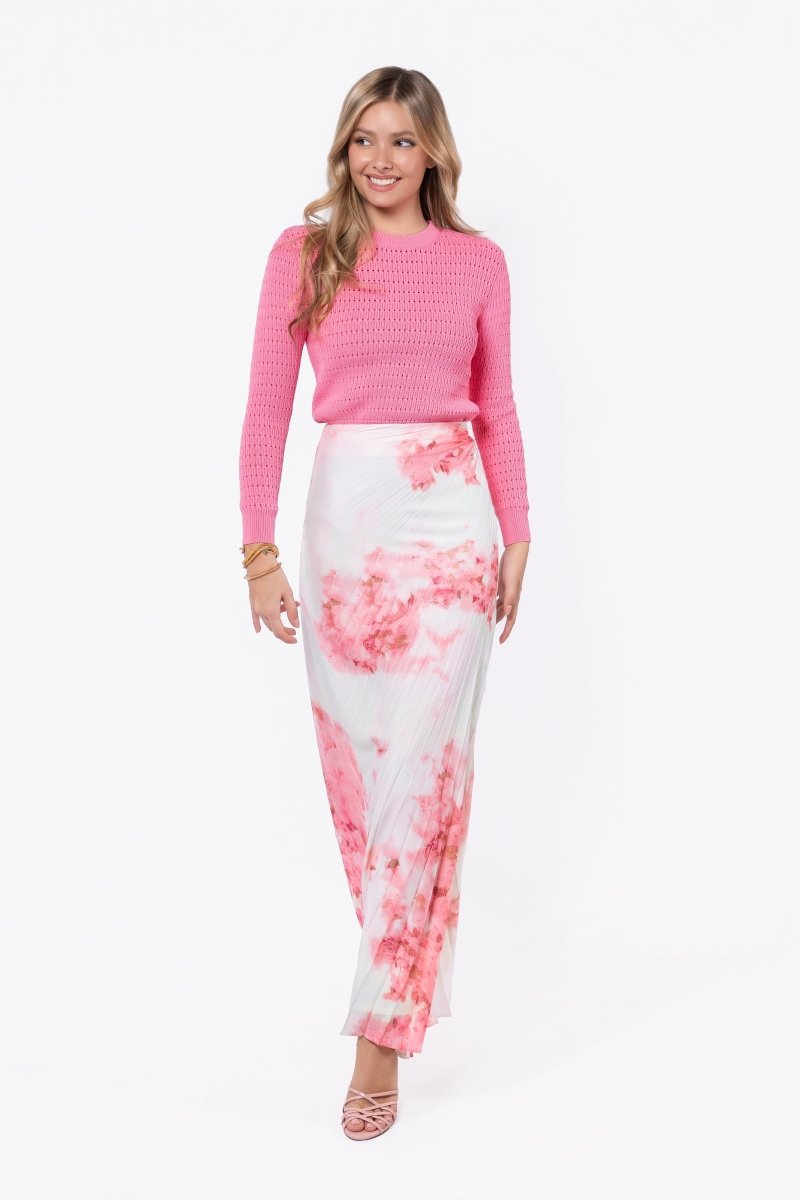 Caroline Skirt (Ivory/Pink) - Skirt - Yakira Bella
