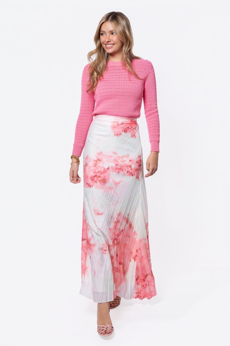 Caroline Skirt (Ivory/Pink) - Skirt - Yakira Bella