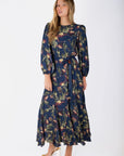 Catherine Dress 53" (Navy Pattern) - Dress - Yakira Bella