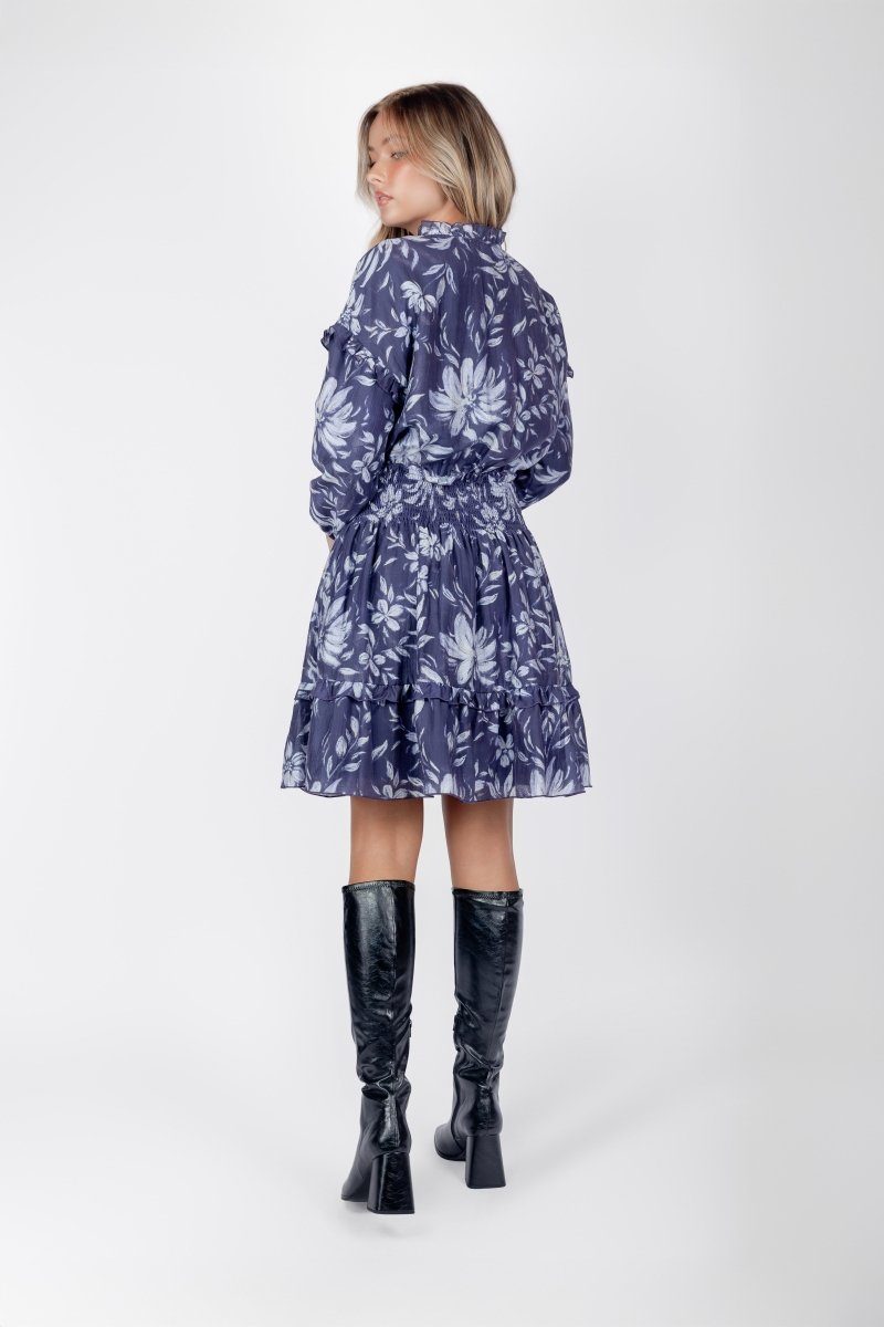 Cecilia Dress 39&quot; (Purple Pattern) - Dress - Yakira Bella