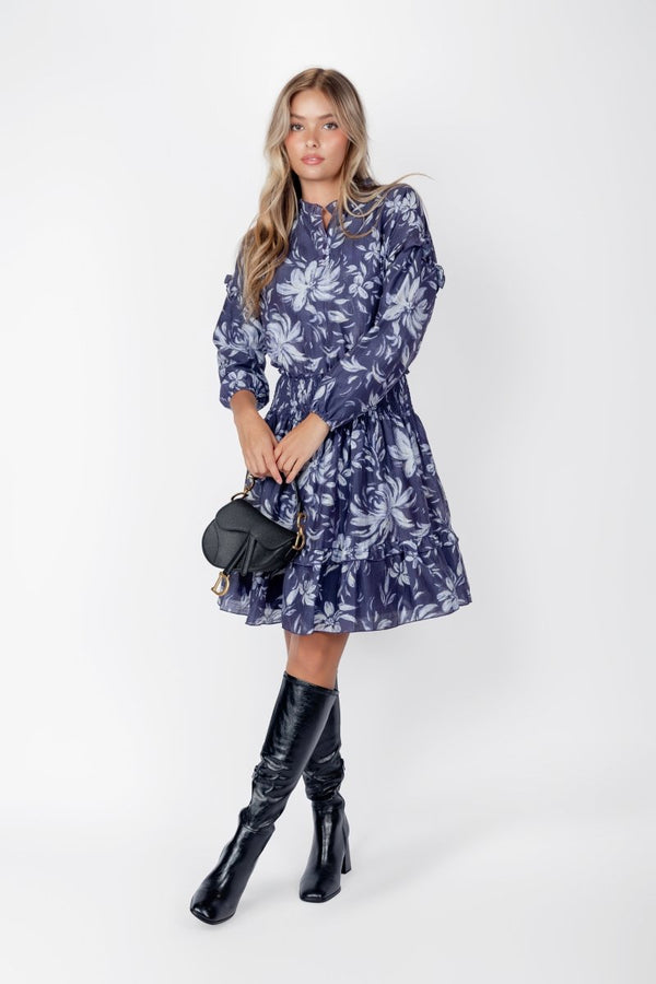 Cecilia Dress 39" (Purple Pattern) - Dress - Yakira Bella