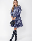 Cecilia Dress 39" (Purple Pattern) - Dress - Yakira Bella