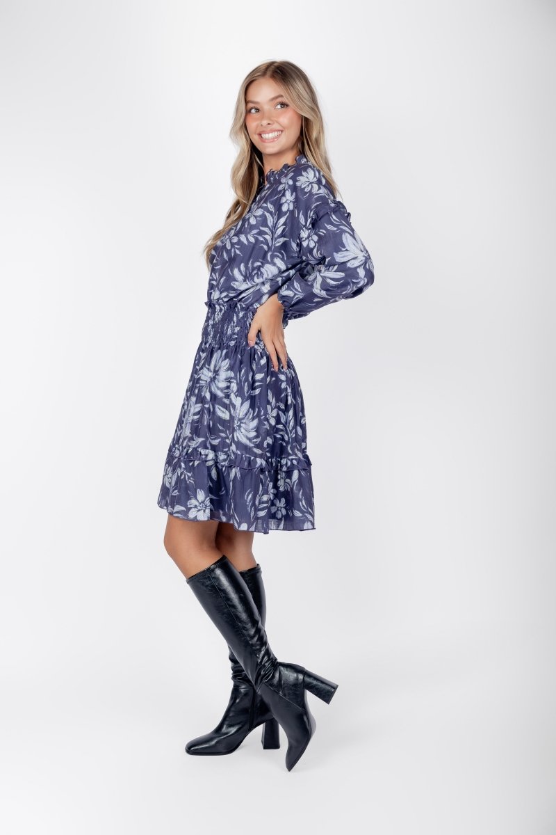Cecilia Dress 39&quot; (Purple Pattern) - Dress - Yakira Bella