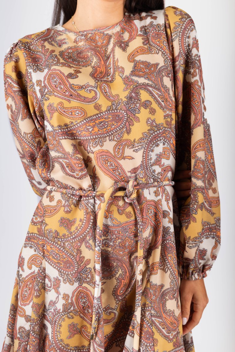 Celia Dress (Yellow Pattern) - Dress - Yakira Bella