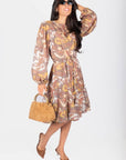 Celia Dress (Yellow Pattern) - Dress - Yakira Bella