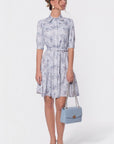 Celine Dress 37" (Light Blue Flower) - Dress - Yakira Bella
