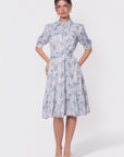 Celine Dress 42" (Light Blue Flower) - Dress - Yakira Bella