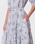 Celine Dress 42" (Light Blue Flower) - Dress - Yakira Bella