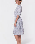 Celine Dress 42" (Light Blue Flower) - Dress - Yakira Bella