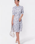 Celine Dress 42" (Light Blue Flower) - Dress - Yakira Bella
