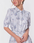 Celine Dress 42" (Light Blue Flower) - Dress - Yakira Bella