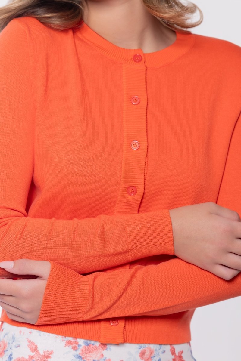 Chloe Cardigan (Deep Coral) - Top - Yakira Bella