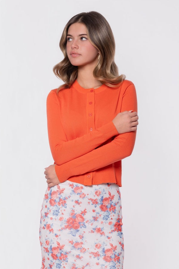 Chloe Cardigan (Deep Coral) - Top - Yakira Bella