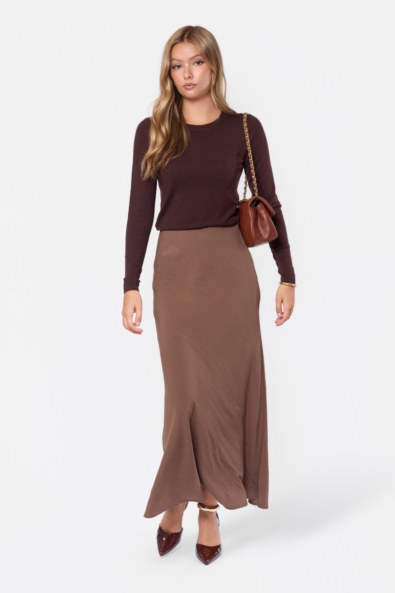 Christa Skirt (Brown) - Skirt - Yakira Bella