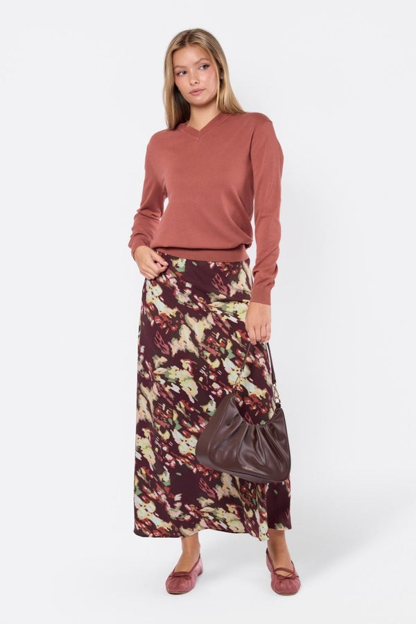 Christa Skirt (Burgundy Ground) - Skirt - Yakira Bella
