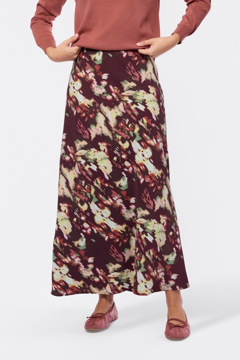 Christa Skirt (Burgundy Ground) - Skirt - Yakira Bella