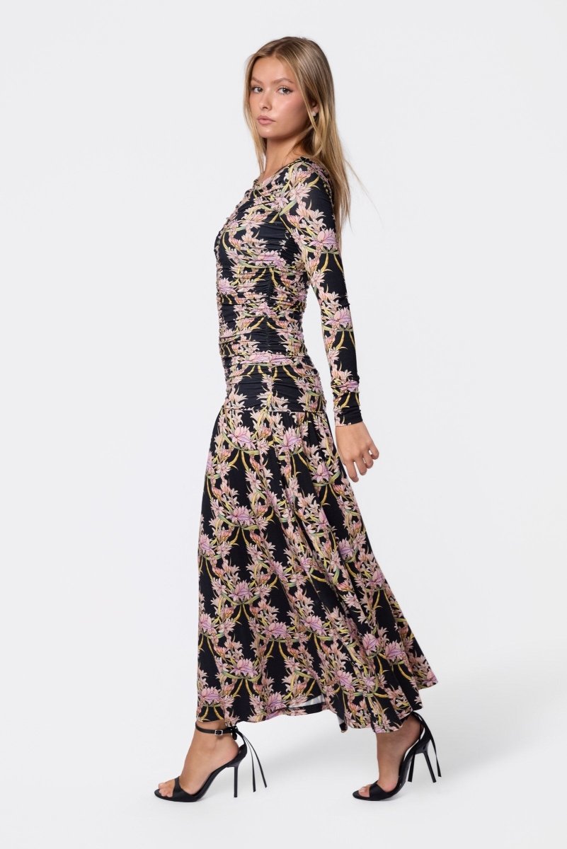 Christine Dress (Black Pattern) - Dress - Yakira Bella