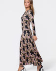 Christine Dress (Black Pattern) - Dress - Yakira Bella