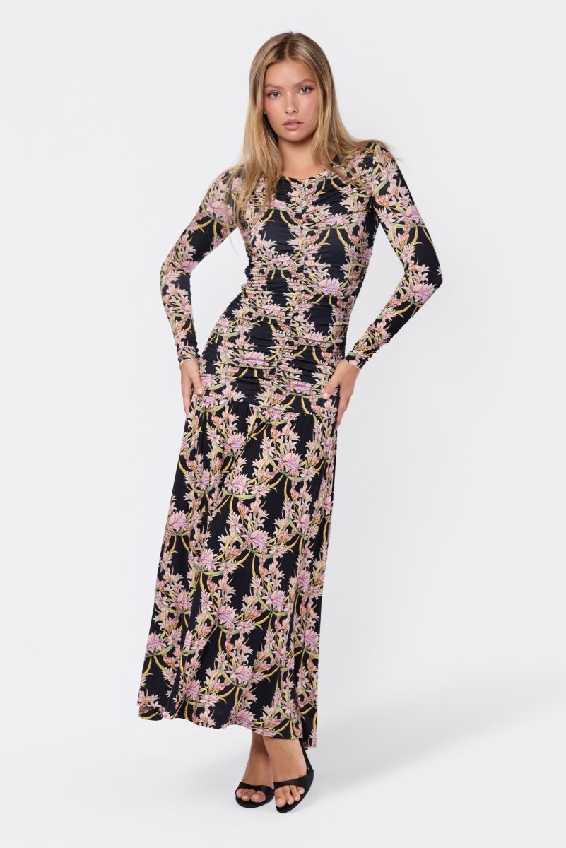 Christine Dress (Black Pattern) - Dress - Yakira Bella