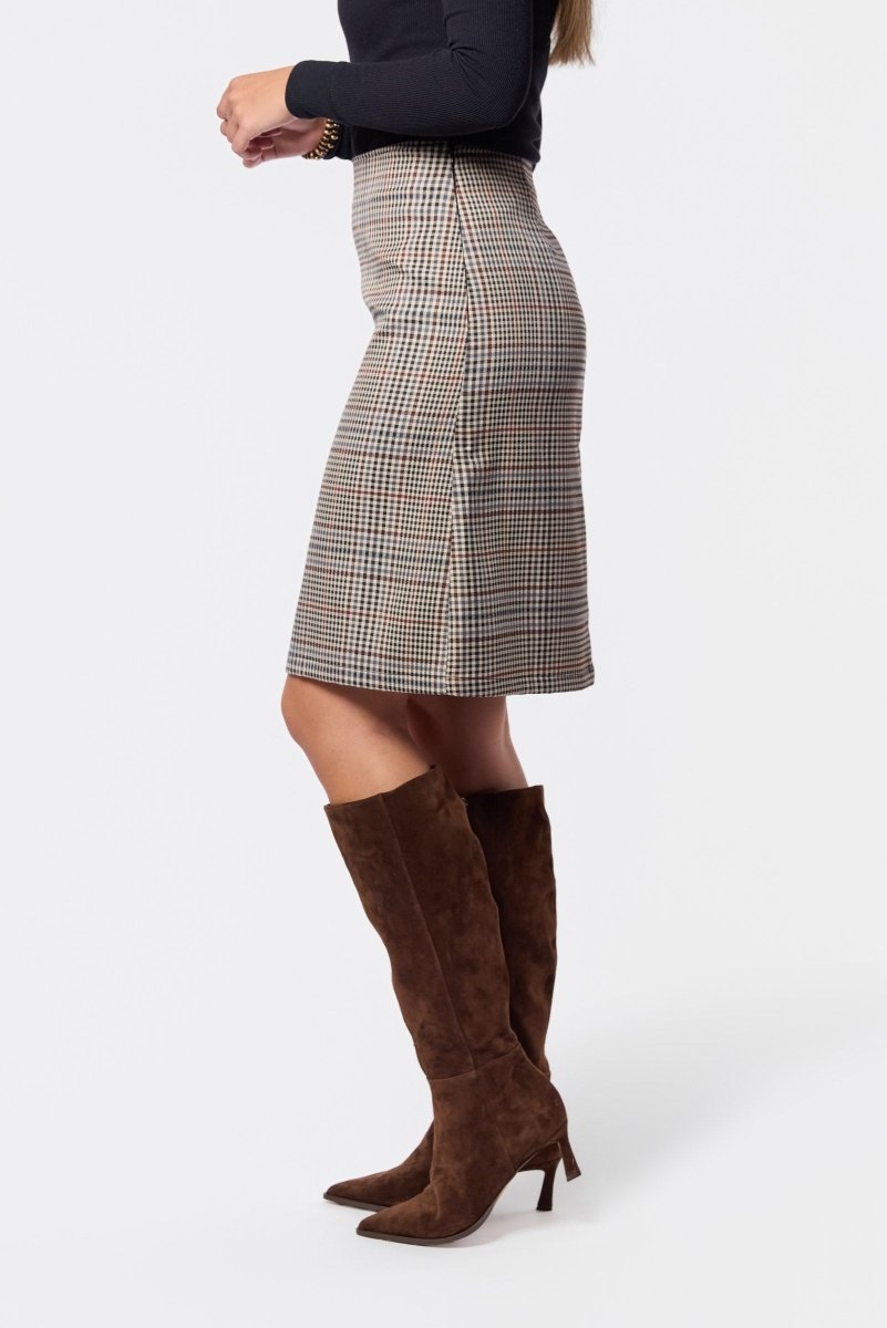 Ciarra Skirt (Brown Plaid) - Skirt - Yakira Bella