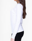 CLASSIC RIBBED V (WHITE) - Top - Yakira Bella