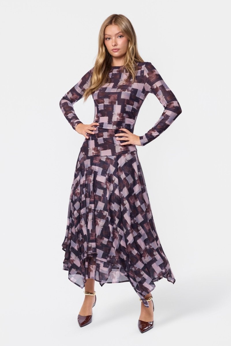 Claudia Dress (Brown Pink) - Dress - Yakira Bella