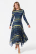 Claudia Dress (Teal Multi)
