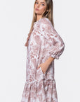Clio Dress 37" (Beige White) - Dress - Yakira Bella