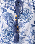 Clio Dress 37" (Blue White) - Dress - Yakira Bella