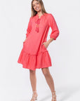 Clio Dress 37" (Pink) - Dress - Yakira Bella