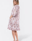 Clio Dress 40" (Beige White) - Dress - Yakira Bella