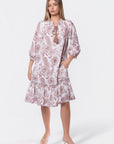 Clio Dress 40" (Beige White) - Dress - Yakira Bella